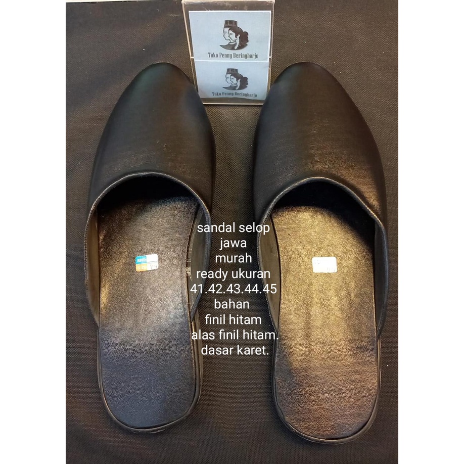 sandal selop laki adat jawa traditional murah alas hitam