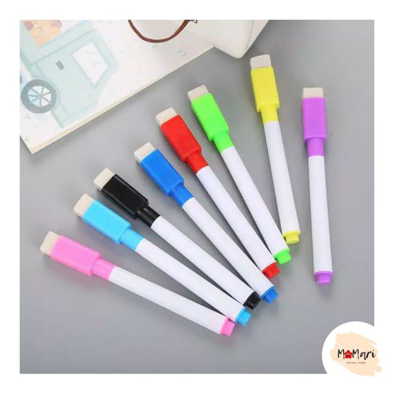 

SPIDOL WARNA WARNI DENGAN PENGHAPUS 1 SET 8 PCS WIPE AND CLEAN