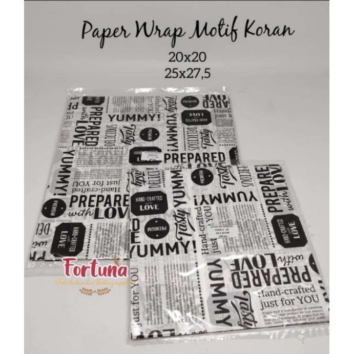 

Paper Wrap isi 100 uk 20x20cm (motif &polos)