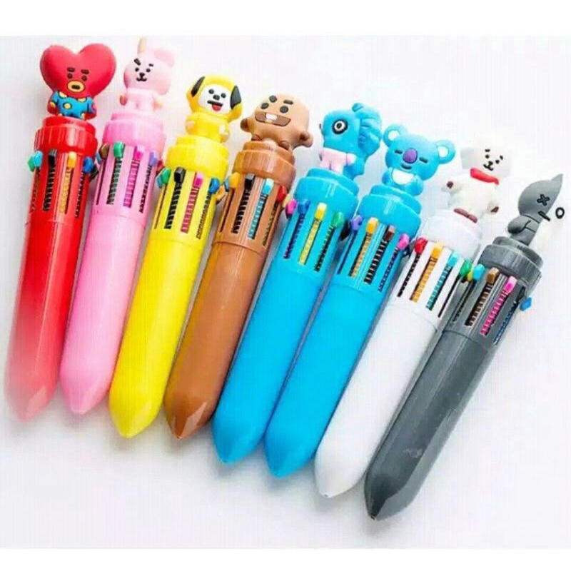 cod pulpen 10 warna / pulpen karakter BTS murah