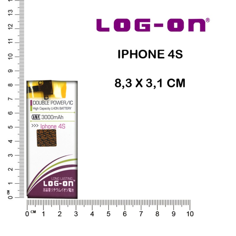 baterai log-on IPHONE 4S double power batre logon battery log on