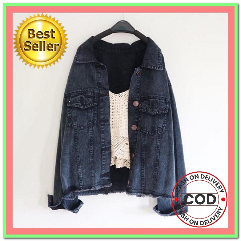 Jaket Jeans Wanita Import Perempuan Dewasa Remaja Lepis Cewek Korea Terbaru Kekinian S101 Jaket Levi