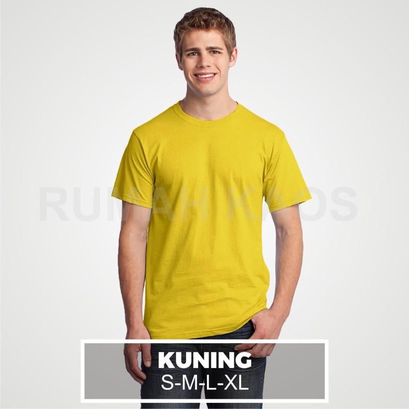 Kaos polos warna kuning