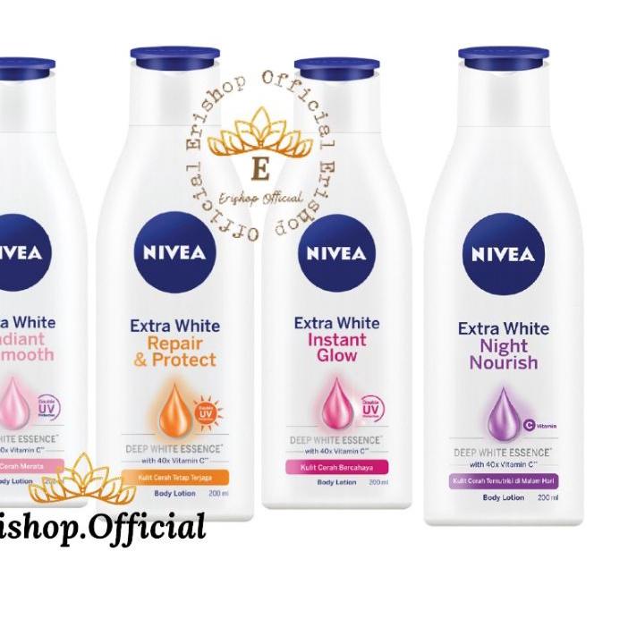 

NEW PRODUCT !! 9.9 NIVEA Extra White Body Lotion 100ml 200ml | Nivea Extra White Night Nourish Body Lotion Serum 200ml| Nivea Extra white Instan Glow 200ml [KODE 537]