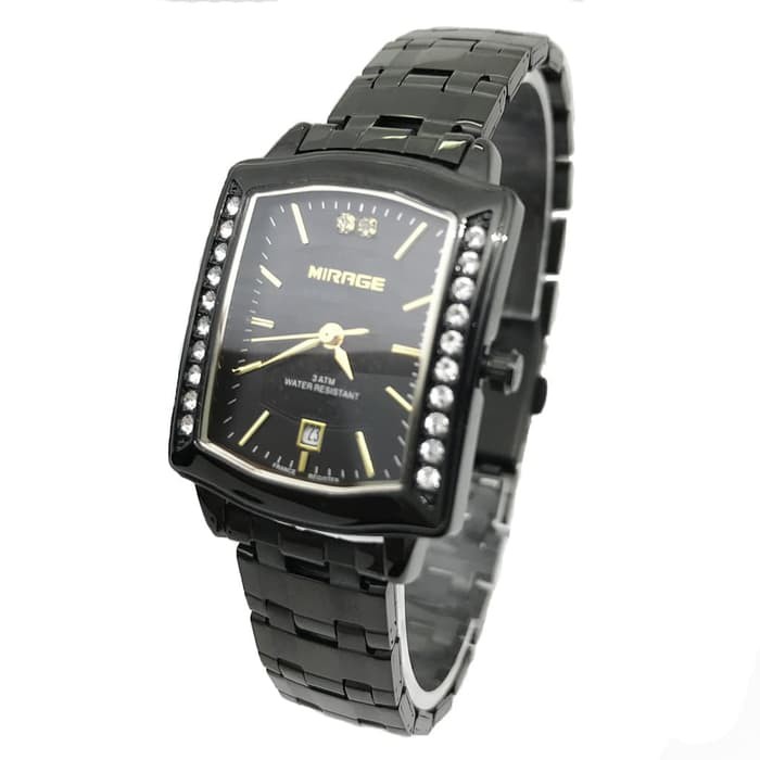 Jam tangan Wanita Mirage 7442 original stainless steel - Black