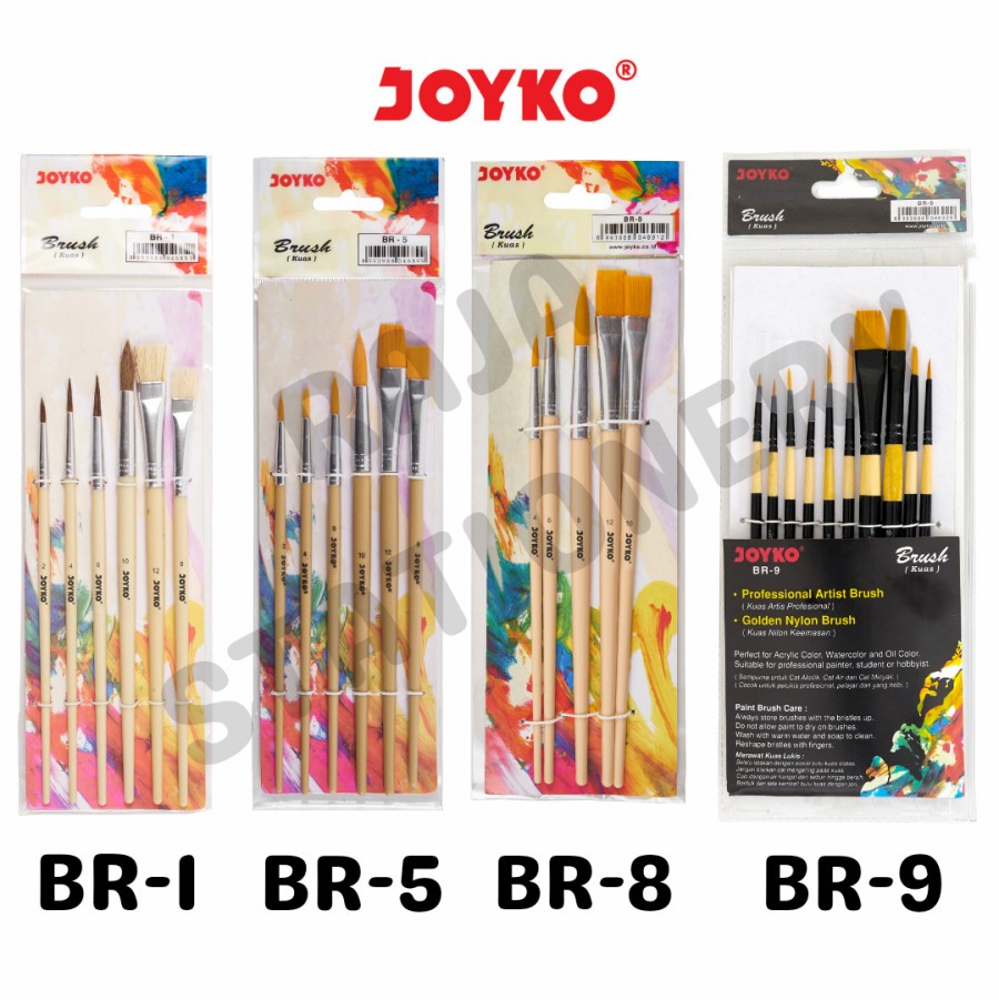 

JOYKO BRUSH SET ACRYLIC / SET KUAS LUKIS CAT AKRILIK AIR POSTER MURAH BERKUALITAS