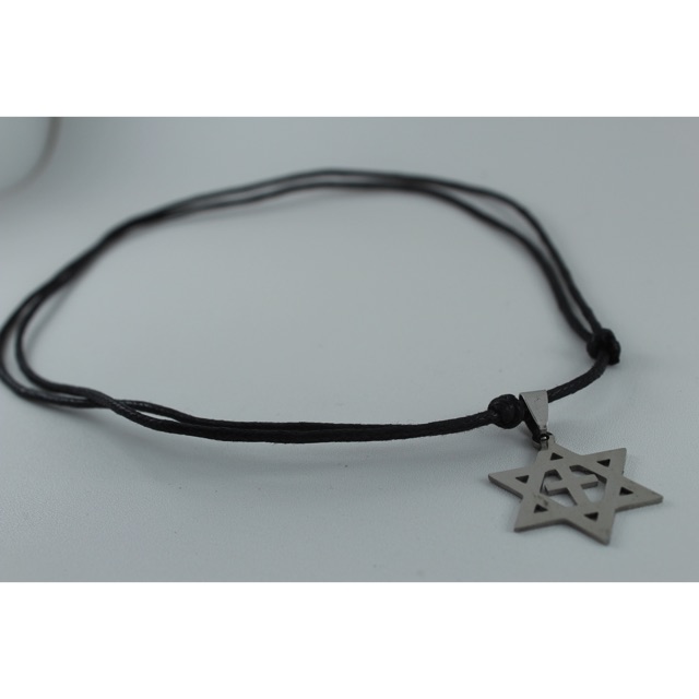 Kalung tali bintang daud (612) handmade