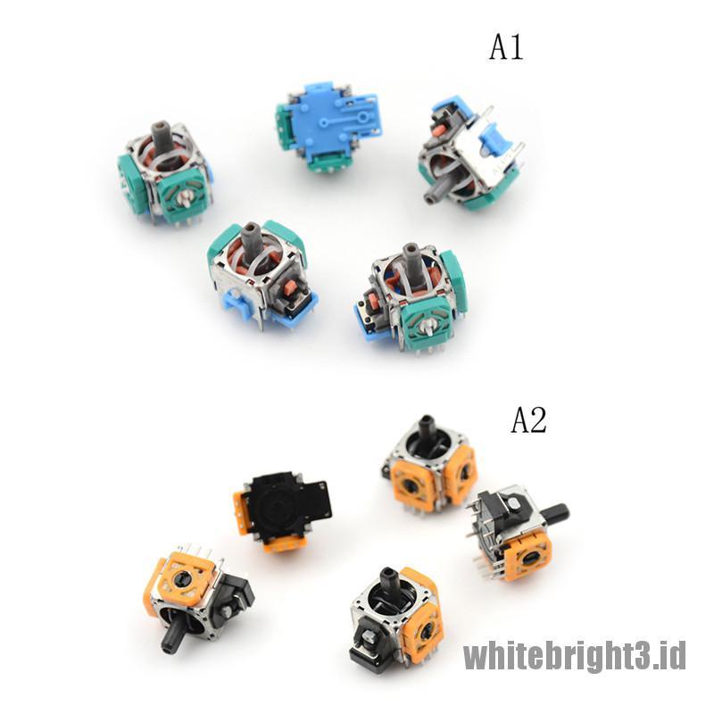 &lt; White3 &gt; 5Pcs Sensor Analog Joystick Rocker 3D 3 Pin Untuk PS4 Pro