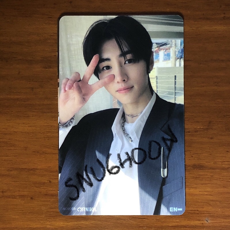 photocard enhypen sunghoon border carnival peniti konsep lucky draw ld m2u selca