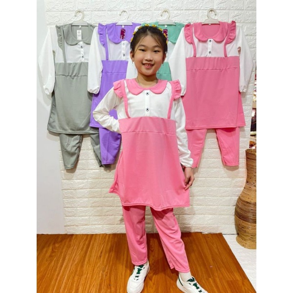 Baju stelan anak Baju muslim anak Baju tidur anak Dress anak perempuan 7-13 tahun