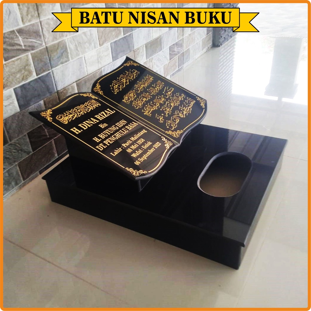 BATU NISAN BUKU + DUDUKAN 40X50