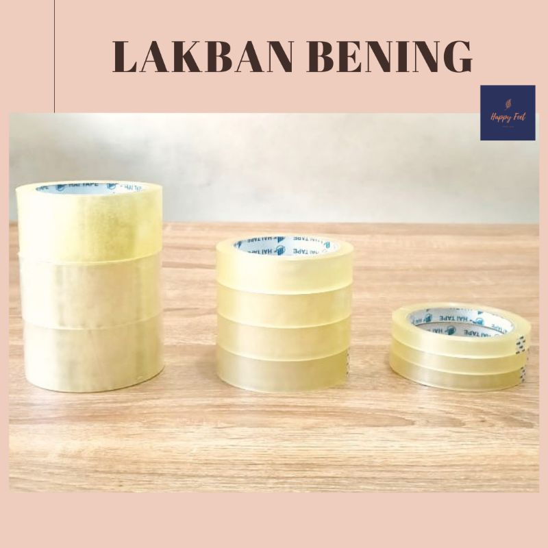 

LAKBAN / SELOTIP BENING 90 YARD UKURAN 45 MM / 24 MM / 12 MM