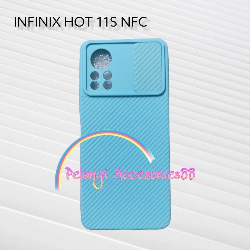 CASE INFINIX HOT 11S NFC SOFTCASE SLEDING WARNA WARNI - POLOS NON SLOT CARD