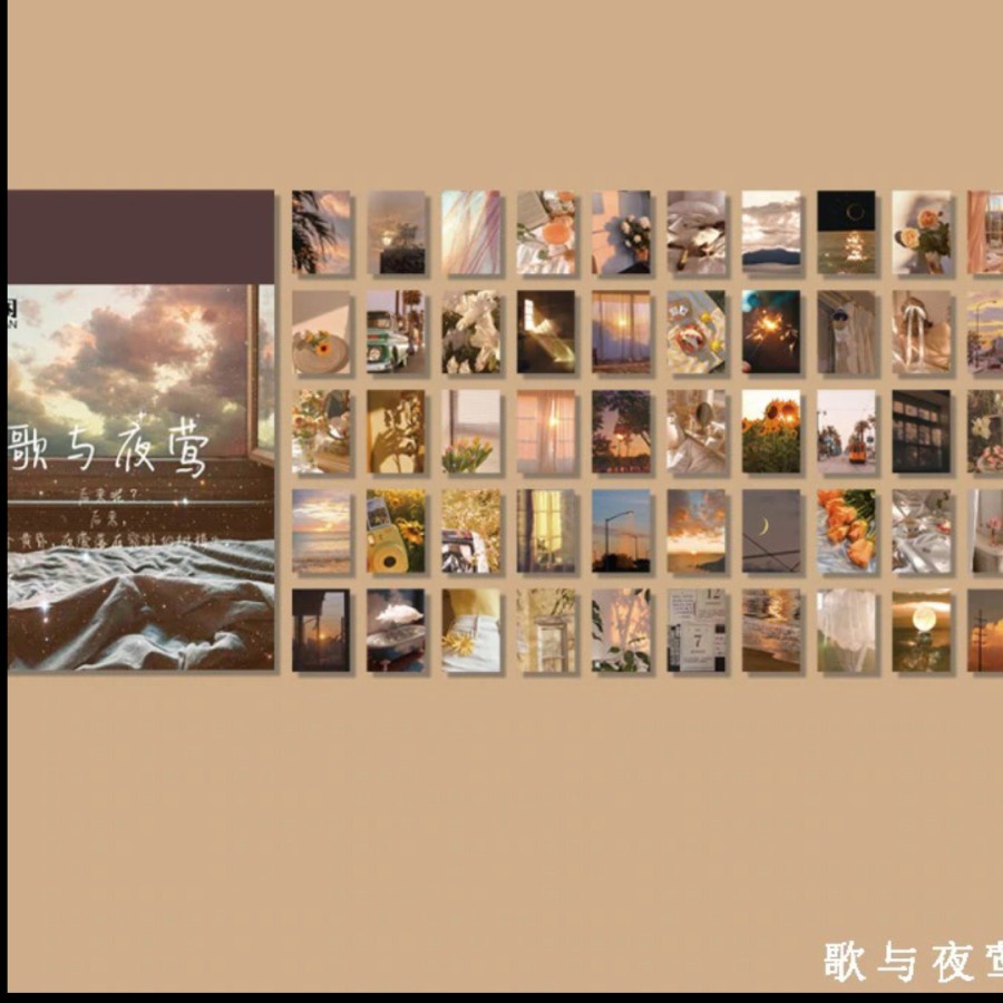 

Stiker Kertas Buku Vintage Journal Stickers Decorative Scraping 50pcs