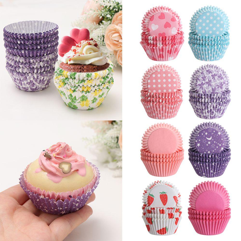 TOP 100pcs Cake Cup Bakery Alat Dekorasi Kue Cupcake Muffin Kotak