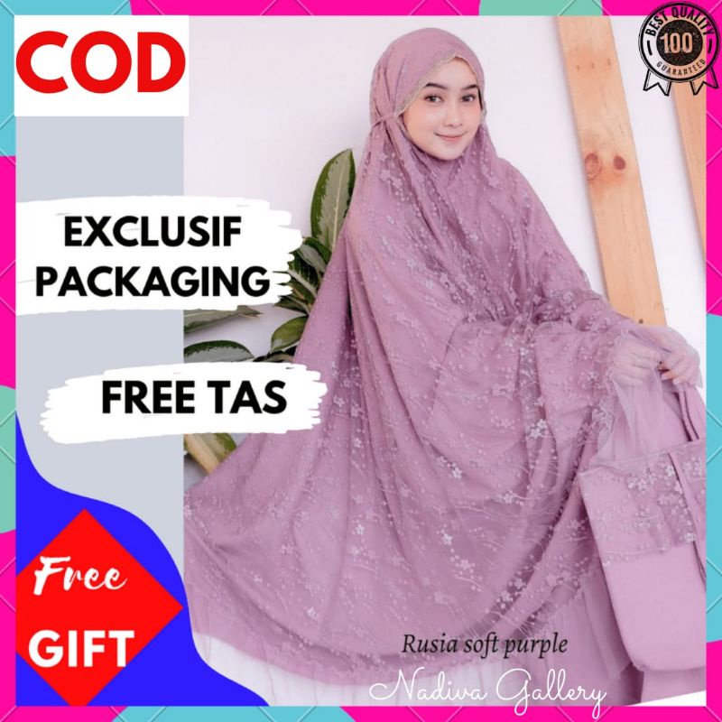 MUKENA MEWAH SUPER PREMIUM ORI DALANOVA RUSIA SESERAHAN PERNIKAHAN LAMARAN HANTARAN
