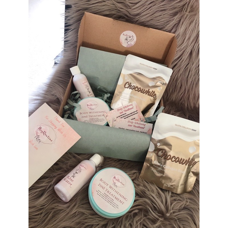NR body whitening 1 paket + gluta collagen soap