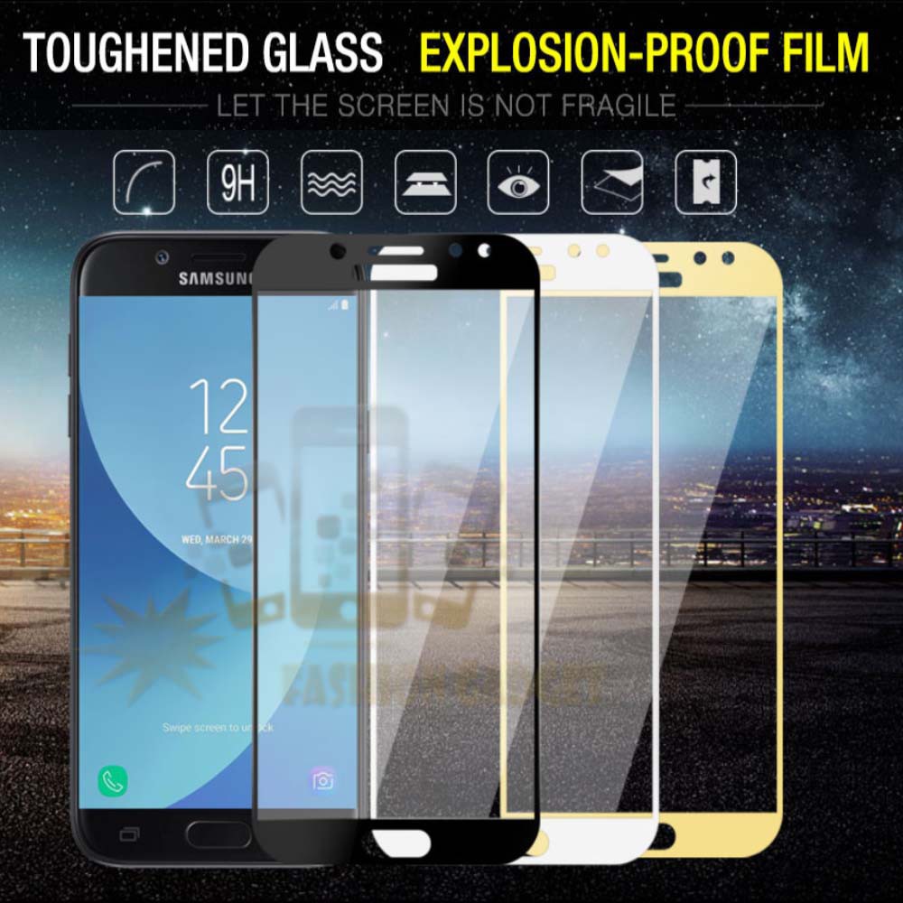 Tempered Glass Samsung Galaxy J7 Pro 2017 Full Color Curve Samsung J730 Bagian Depan Anti Gores Kaca