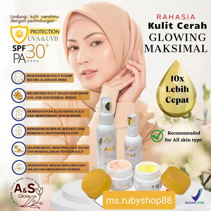 A&S GLOW PREMIUM BPOM ISI 5( FREE POUCH DAN PILIH GIFT)