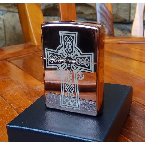 Zippo Original USA 49190-98 Steampunk Cross Rose Gold High Polish