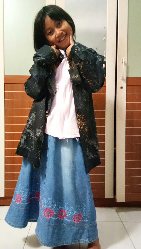 [gridline - Ls031 Navy Blue & Black Green] Kemeja Batik Slimfit Pria Katun Lengan Panjang