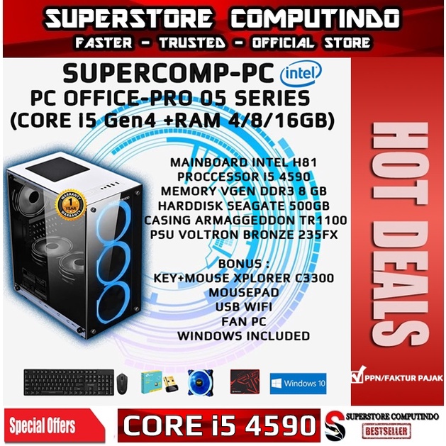 PC Rakitan Office Core i5-RAM 4/8/16GB-PRO 05 Series-Siap Pakai