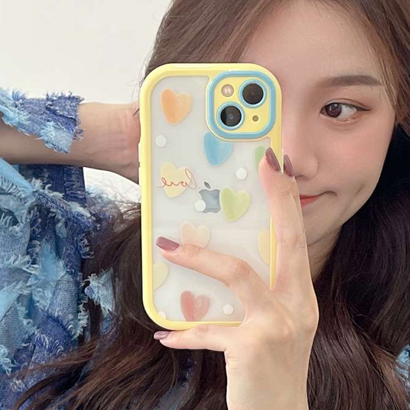 Soft Case Pelindung Kamera Motif Polkadot Untuk IPhone Xr Xs Max Ip 11 12 13 Pro Max