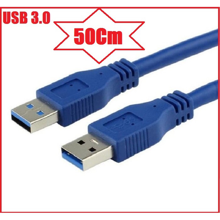 KABEL USB 3.0 MALE TO MALE 50CM HIGH QUALITY - AM AM VERSI 3.0 50 CM