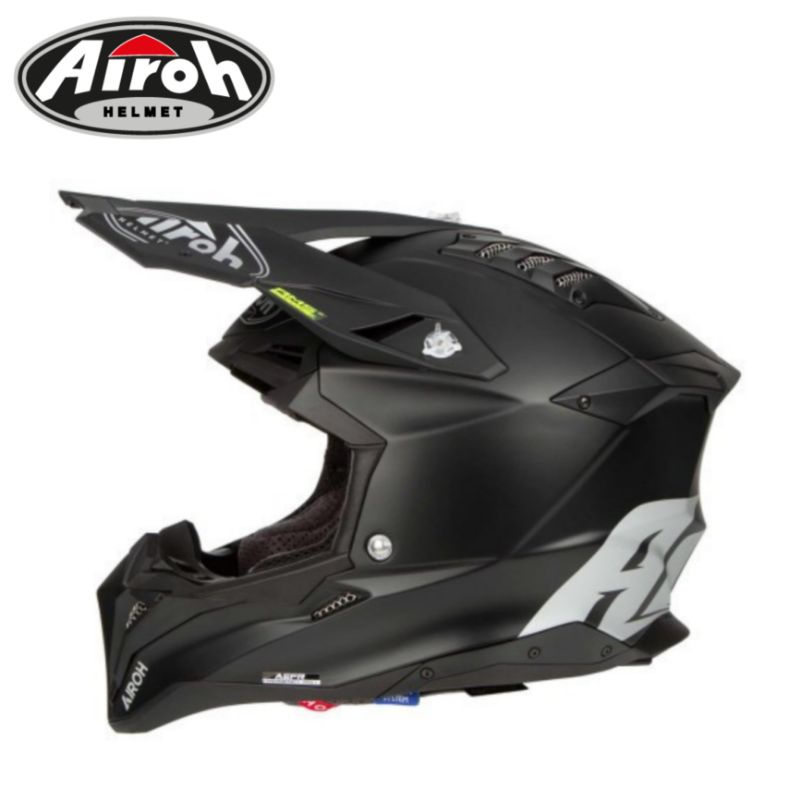 AIROH AVIATOR 3 COLOR BLACK MATT . HELM CROSS AIROH AVIATOR 3 COLOR BLACK MATT