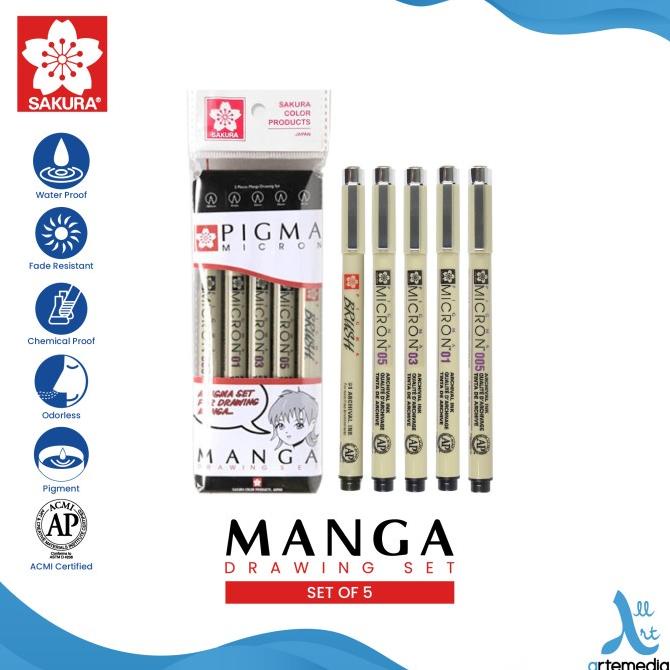 

Drawing Pen Sakura Pigma Micron Manga Set Pulpen Gambar