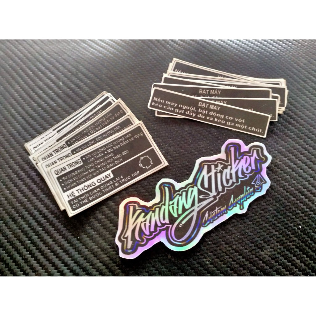Sticker Warning Mesin 4Stroke Vietnam