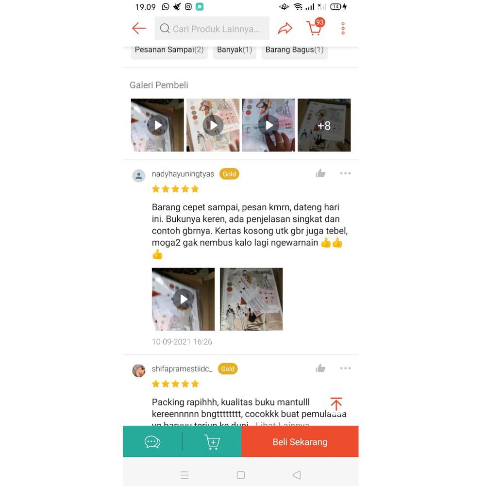 

Bayar Di Tempat✳ Buku Fashion Designer Sketchbook Style Figure Drawing Desain Fashionary 97 ✰