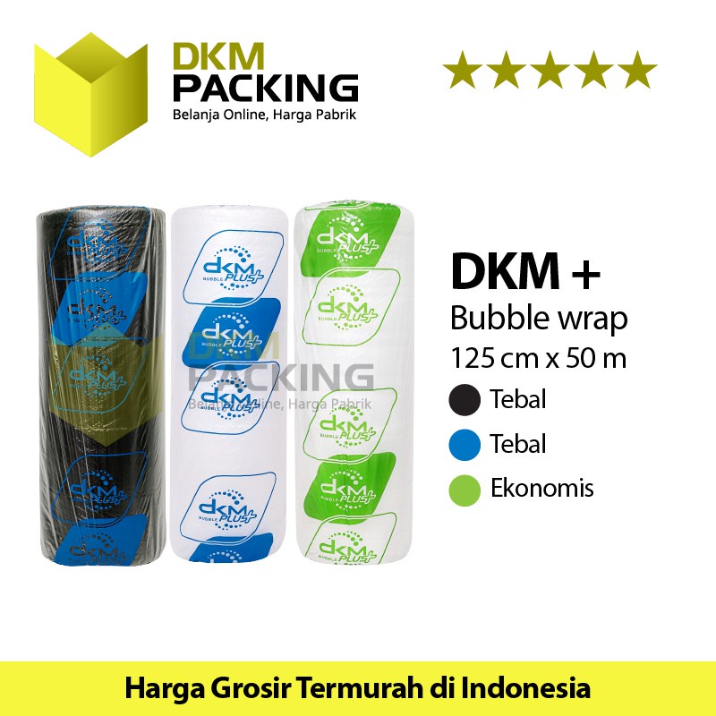 

Plastik Bubble Wrap 125cm x 50m DKM PLUS PREMIUM TERMURAH ROLL
