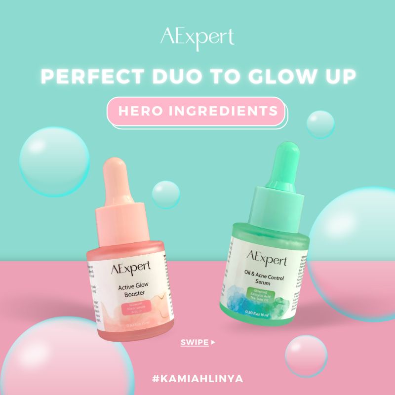 Aexpert Serum Active Glow Booster &amp; Oil Acne Control Serum by Ashanty &amp; dr Ekles