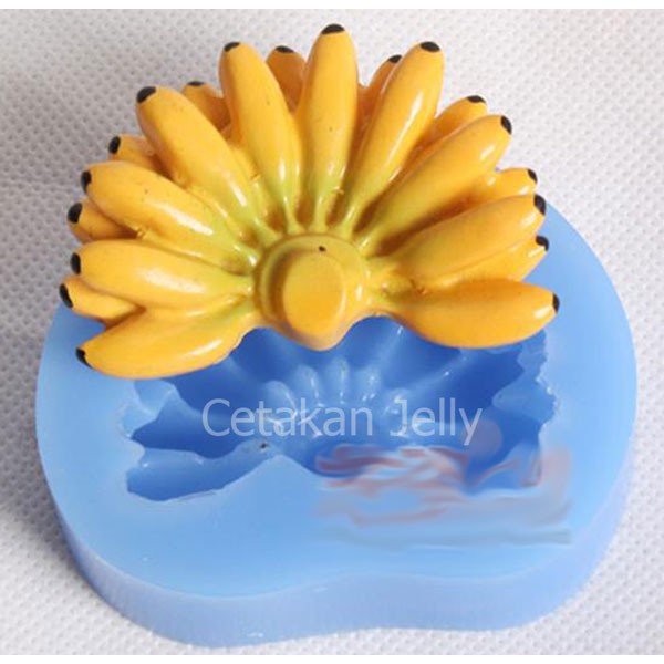 CJ Cetakan Silikon Coklat Puding Fondant Clay Pisang