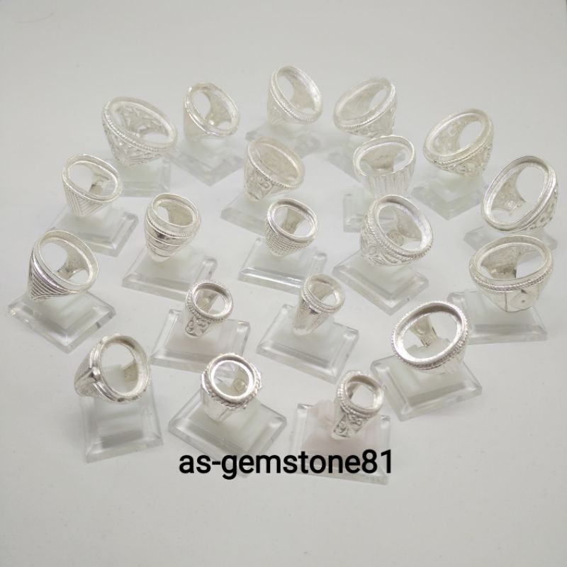 Emban Ring Cincin [alpaka] sepuh perak.