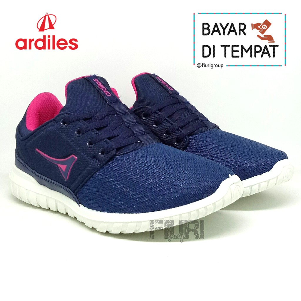 FIURI - ARDILES ORIGINAL - ZIMMA 37-40 NAVY PINK - SEPATU KETS WANITA - SEPATU SNEAKERS WANITA - SEPATU OLAHRAGA SPORT WANITA - SEPATU CASUAL - SEPATU JOGGING LARI FITNESS GYM SENAM WANITA - SEPATU ANAK PEREMPUAN CEWEK - SEPATU SEKOLAH BERTALI SD SMP SMA