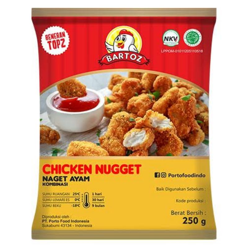 

Nugget Bartoz 250gr / Chicken Nugget