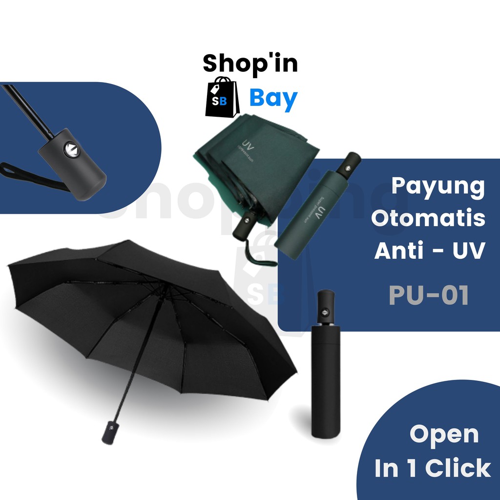 [SB] PL-01 Payung Lipat Otomatis Anti UV / Payung Otomatis / Payung Anti UV / Payung Mini