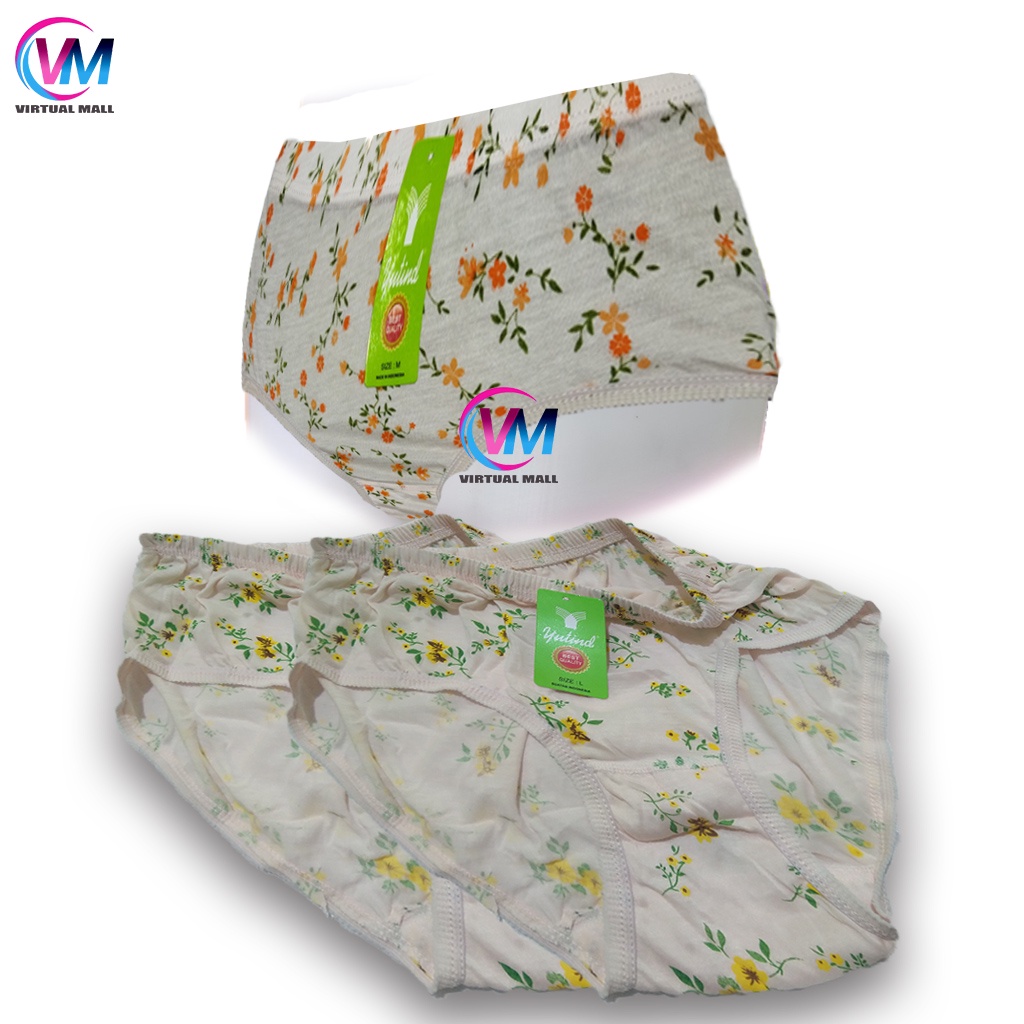 Celana Dalam wanita - Celana Dalam Wanita Merk YUTIND - Celana Dalam Wanita Motif Bunga Size M, L, X