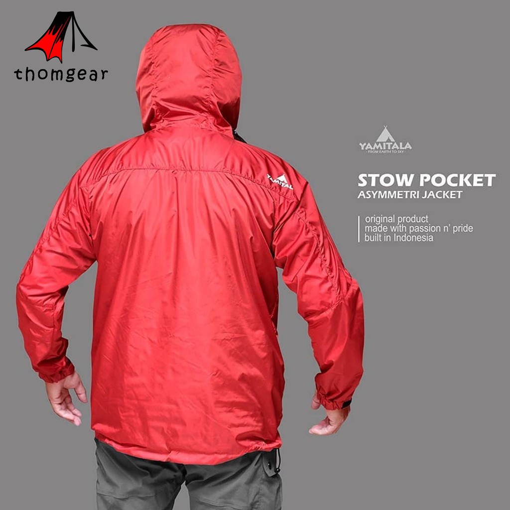 Yamitala Jacket Gunung Asymmetri Pria Wanita Waterproof Hangat Anti Air Hodei Parasut Outdoor Cewek Cowok Camping Travelling Thomgear Paiton Probolingg