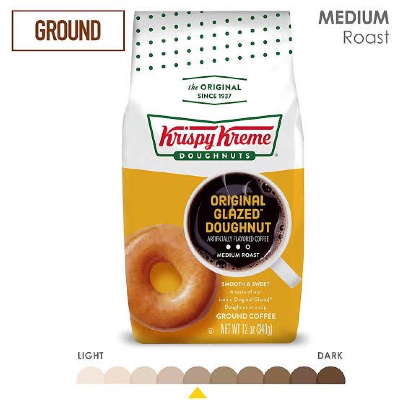 (PO KOREA) KRISPY KREME COFFEE ORIGINAL GLAZED DOUGHNUT 340gr