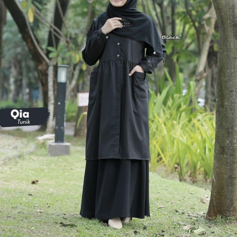 tunik kancing Busui bahan katun toyobo premium
