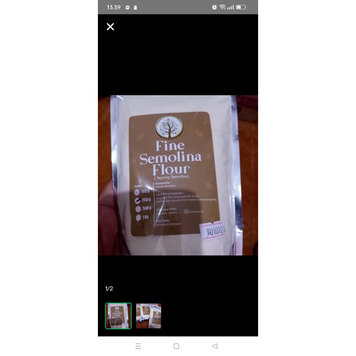 

Semolina Pasta Flour 250gram /Tepung Gandum Kasar 250gr