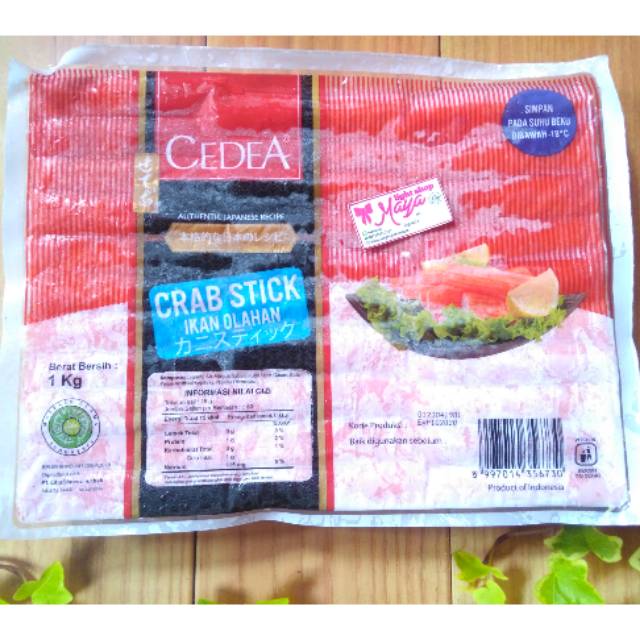 Crab Stick 1kg kani mentai halal kepiting olah frozen bahan sushi kimbap gimbap bento shabu shabu crabstik