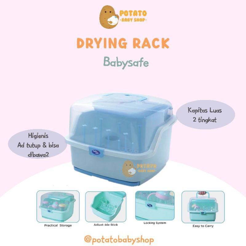 BabySafe Drying Rack High Capacity - Rak Botol Bayi Baby Safe