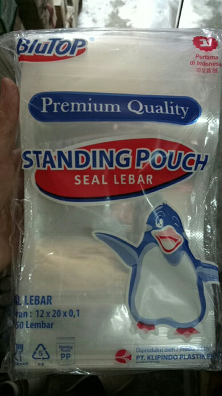 Standing Pouch Zipper Plastik Pp Klip 12x20