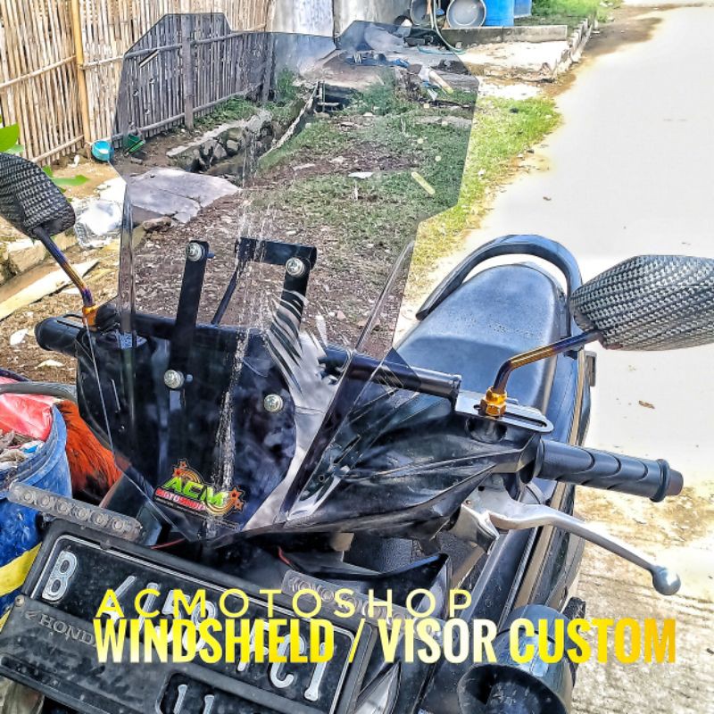 PAKET Breket+ Visor 40cm V.1 Honda Beat FI |Vario 125/150 Lama Visor Beat Visor Touring Beat Modifik