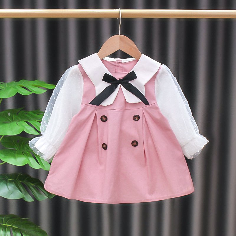 Dress Anak perempuan import pita Balon kualitas Premium K58
