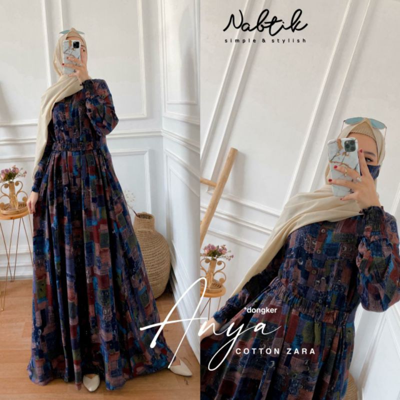 READY ANYA Ori Nabtik gamis cotton zara